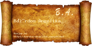 Bárdos Angelika névjegykártya